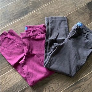 Old Navy ankle length pixie pants, lot of 2. Sz 8.